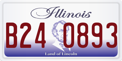 IL license plate B240893