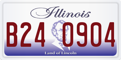 IL license plate B240904