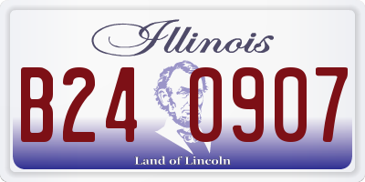 IL license plate B240907