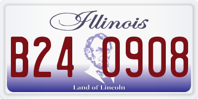 IL license plate B240908