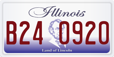 IL license plate B240920