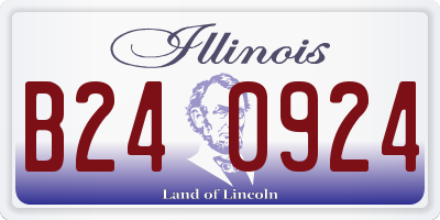 IL license plate B240924