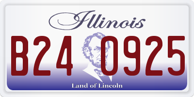 IL license plate B240925