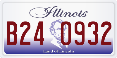 IL license plate B240932