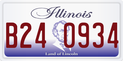 IL license plate B240934