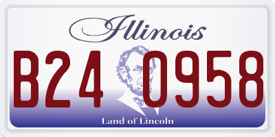 IL license plate B240958