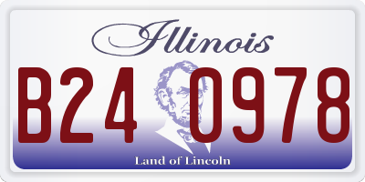 IL license plate B240978