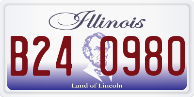 IL license plate B240980