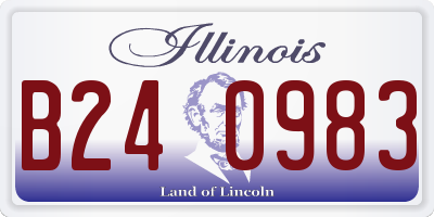 IL license plate B240983