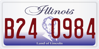 IL license plate B240984