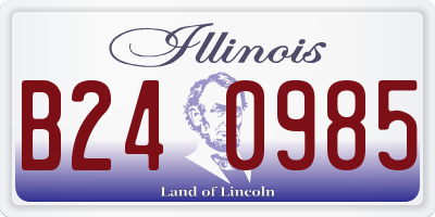IL license plate B240985
