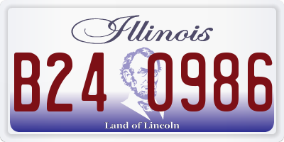 IL license plate B240986