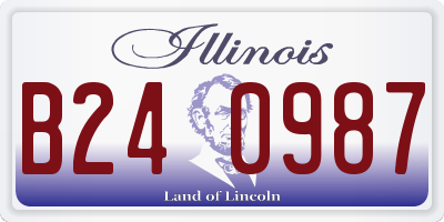 IL license plate B240987