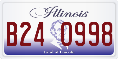 IL license plate B240998