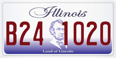 IL license plate B241020