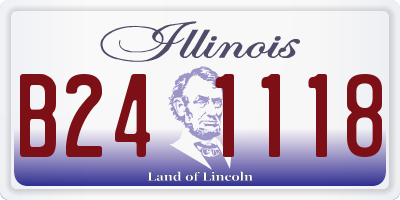 IL license plate B241118