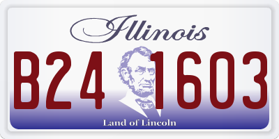 IL license plate B241603