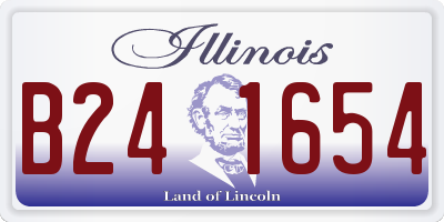 IL license plate B241654