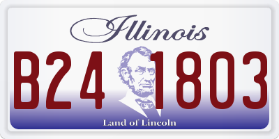 IL license plate B241803