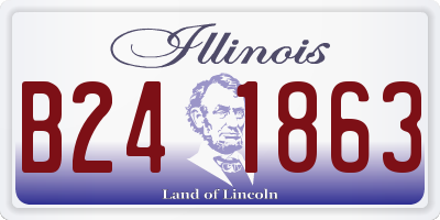 IL license plate B241863