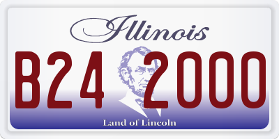 IL license plate B242000