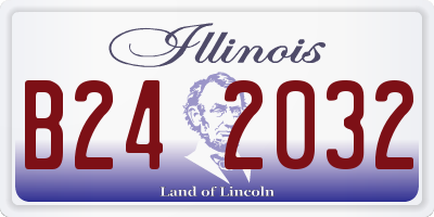 IL license plate B242032