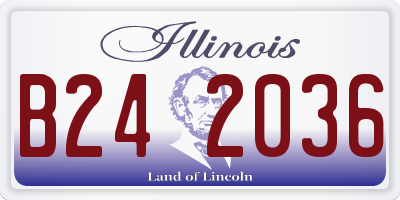 IL license plate B242036
