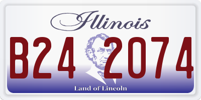 IL license plate B242074