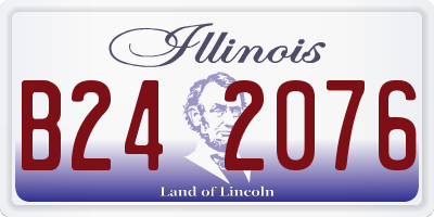 IL license plate B242076