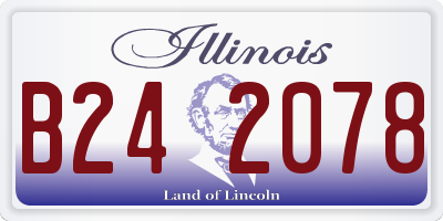 IL license plate B242078