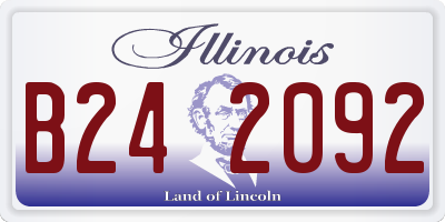 IL license plate B242092