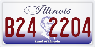 IL license plate B242204