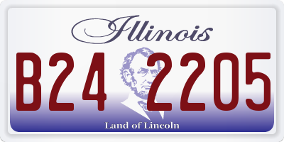 IL license plate B242205