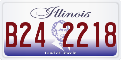IL license plate B242218