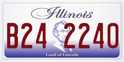 IL license plate B242240