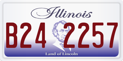 IL license plate B242257