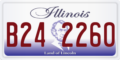 IL license plate B242260