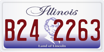 IL license plate B242263