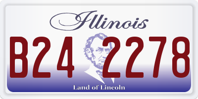 IL license plate B242278