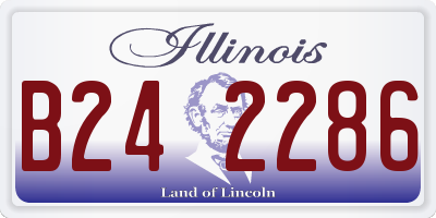 IL license plate B242286