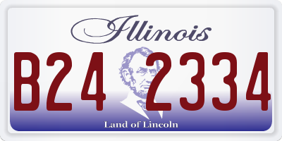 IL license plate B242334