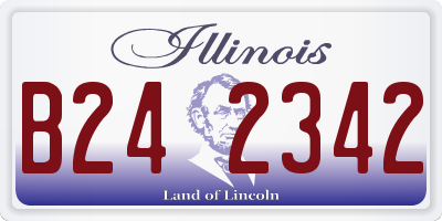 IL license plate B242342