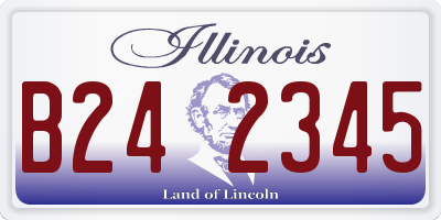 IL license plate B242345