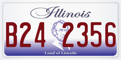 IL license plate B242356