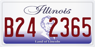 IL license plate B242365