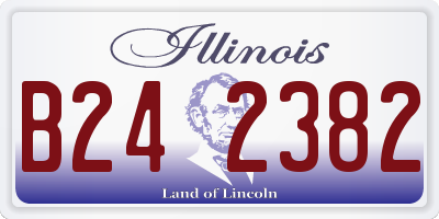 IL license plate B242382