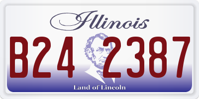IL license plate B242387