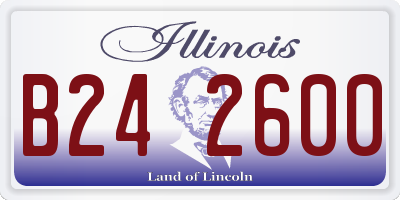 IL license plate B242600