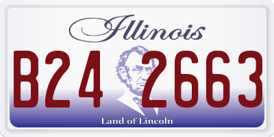 IL license plate B242663