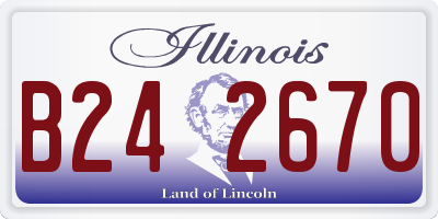 IL license plate B242670